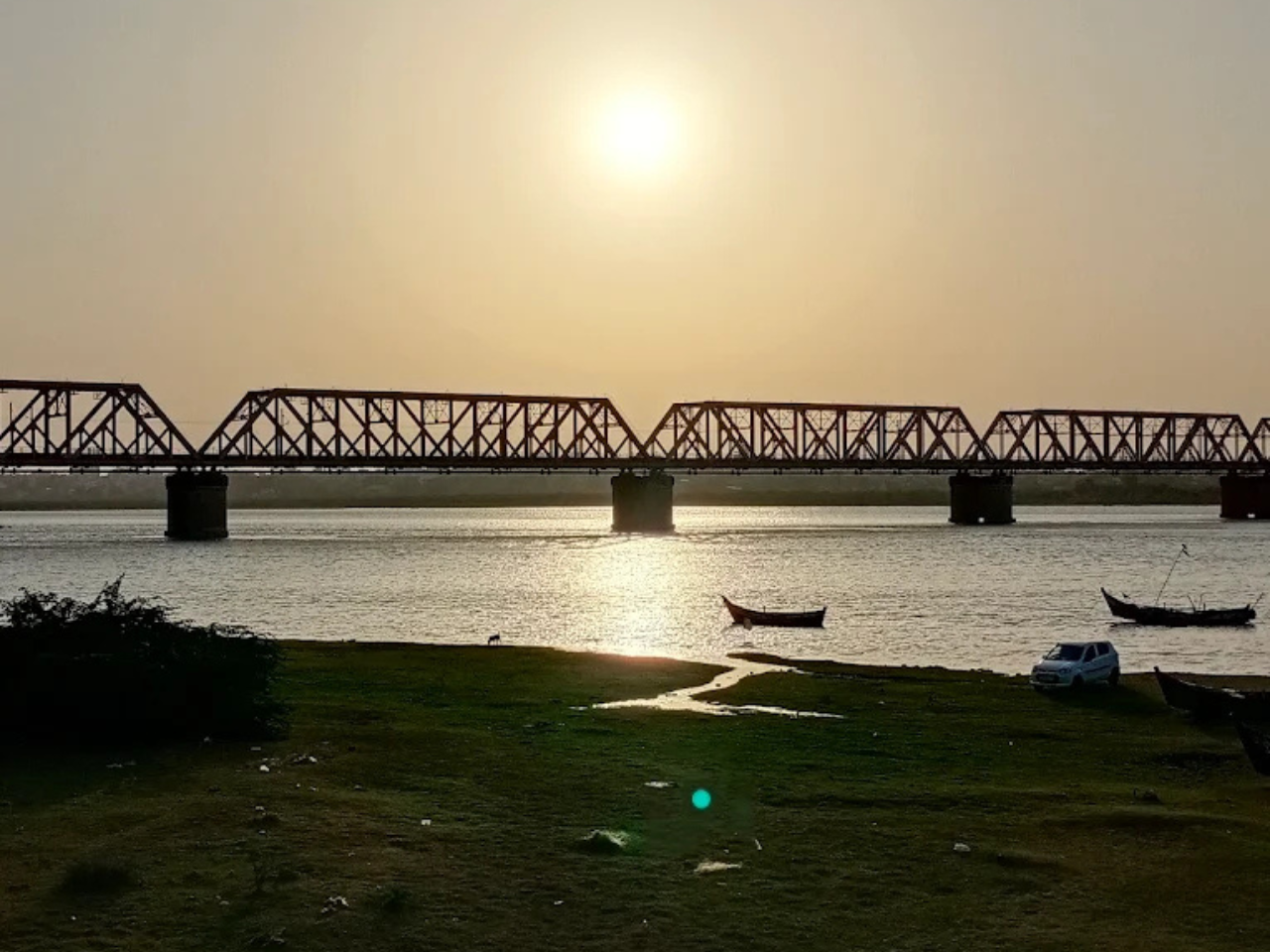 Narmada river view from bridge